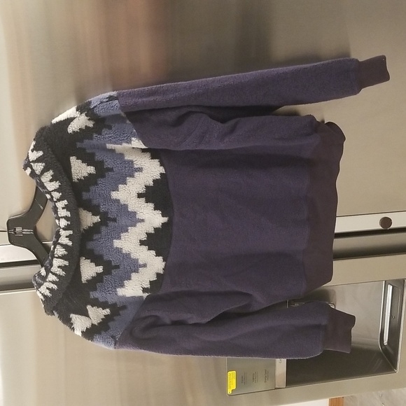 💕THE GREAT💕 The Fleece Half Zip Pullover ~ Navy Canyon Geo 1 NWT - Picture 11 of 16